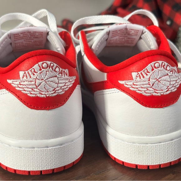 Jordan White and Red Athletic Shoes - Picture 3 of 3